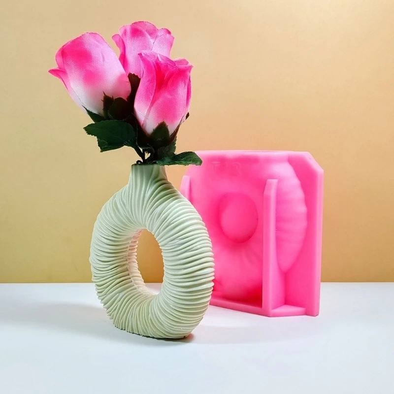 Бетонная ваза силиконовая форма сделай сам цветочный горшок украшения круги