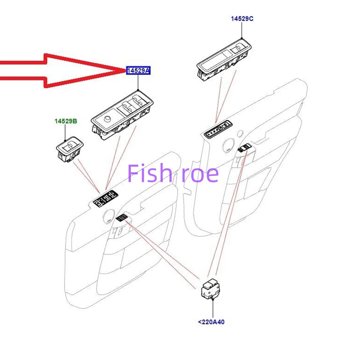 Land rover для L405/переключатель двери лифта