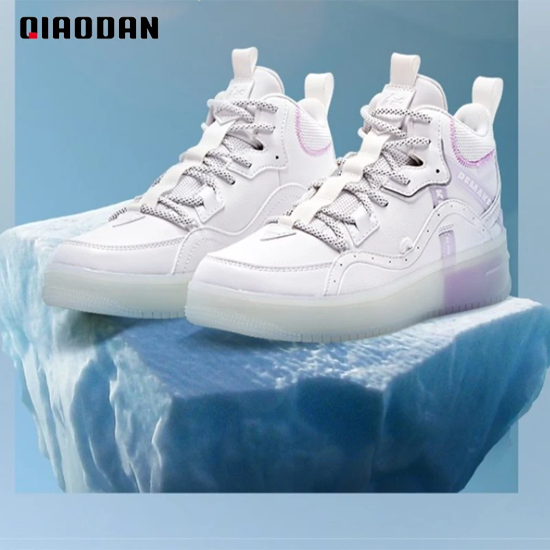 

Женские кроссовки для скейтборда QIAODAN, новинка 2023, модные сетчатые дышащие кроссовки на толстой подошве, высокие кроссовки, XM16210555