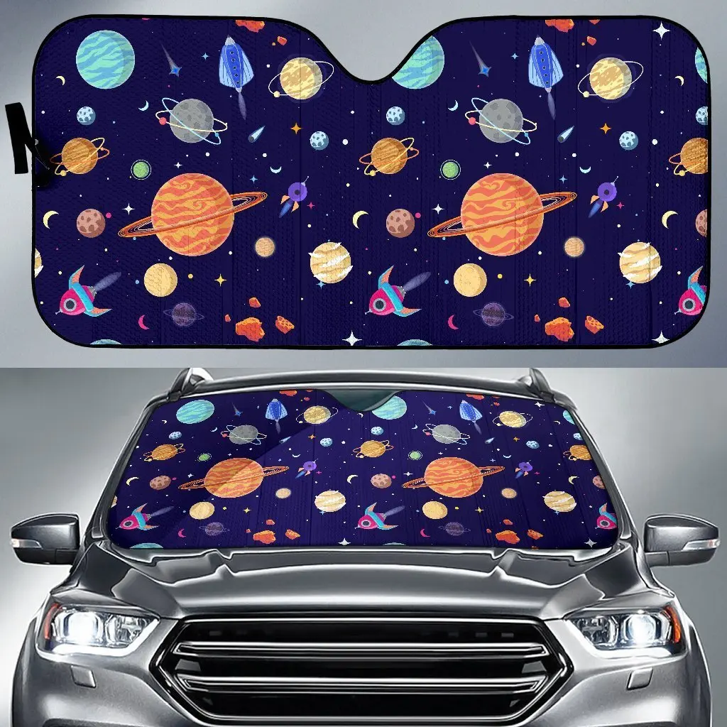 

Planet Print Pattern Auto Sun Shade Car Windshield Window Cover Sunshade