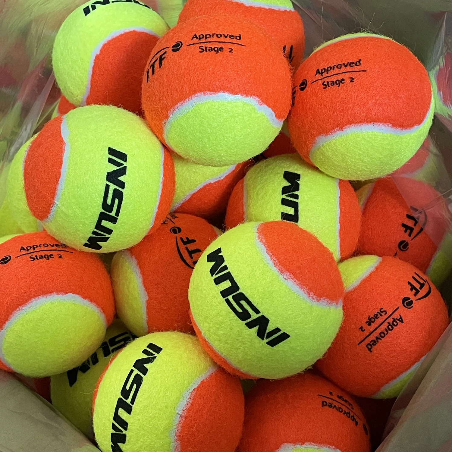 INSUM Beach Tennis Balls 3/6/9 Pcs Professional 50% Standard Pressure for Kids Tennis Accessories Training Balls with Box