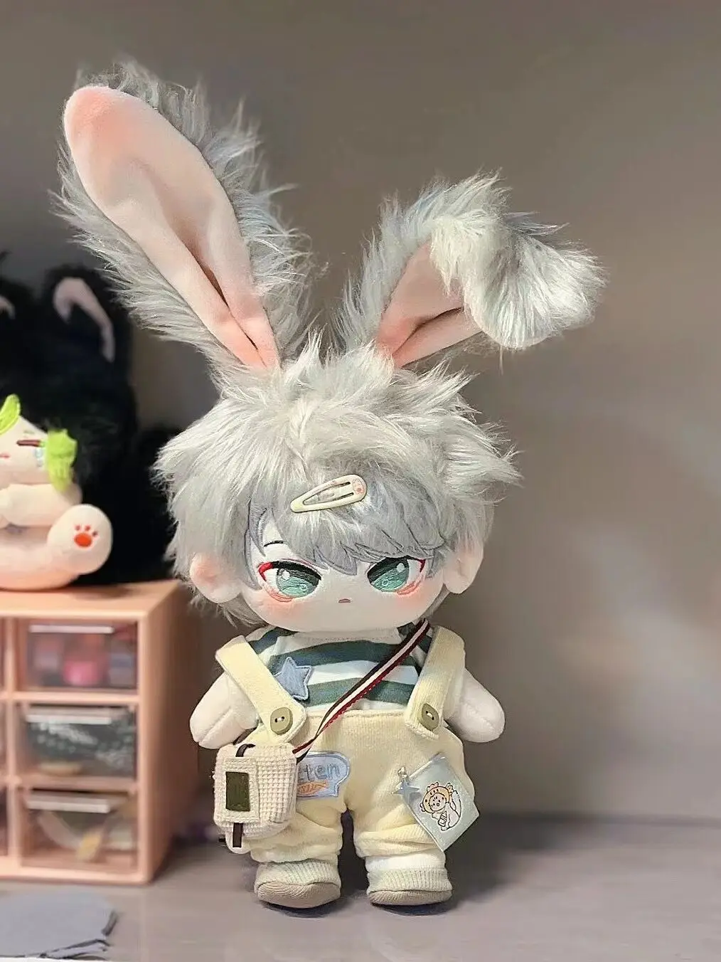 

Плюшевые плюшевые аниме куклы Genshin Impact для косплея альхайтэм, с ушками кролика, сменная одежда, плюшевый подарок, 20 см