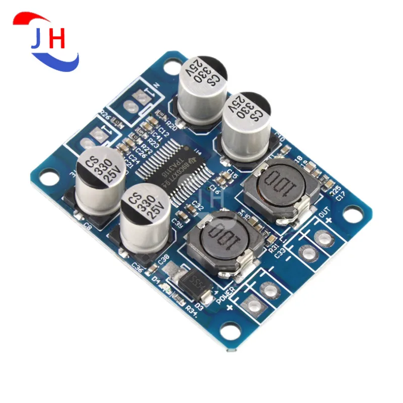 1ПКС ТПА3118 10Вт 30Вт 60Вт PBTL моноцифровой усилительный модуль 12В 24В МОЩНЫЙ УСИЛИТЕЛЬ 24В постоянного тока питание включено.