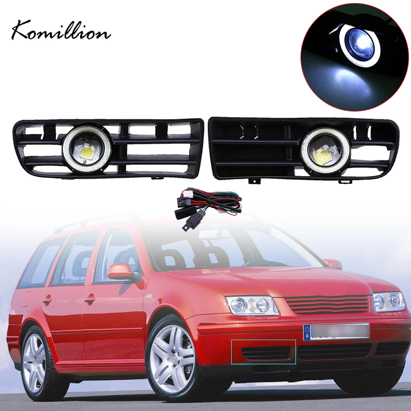 

Автомобильный передний светодиодный противотуманный фонарь решетка белые глаза ангела проводка жгут для VW Golf/Вариант/4motion 1998 1999 2000 2001 2002 2003 2004-2006