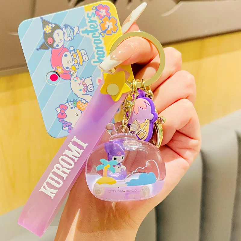 

Брелок Sanrio Cinnamoroll, милый брелок Hello Kitty Kuromi, подвеска для девушки в сумку, аксессуары для дрифта, аниме, мультяшная кукла, подарок