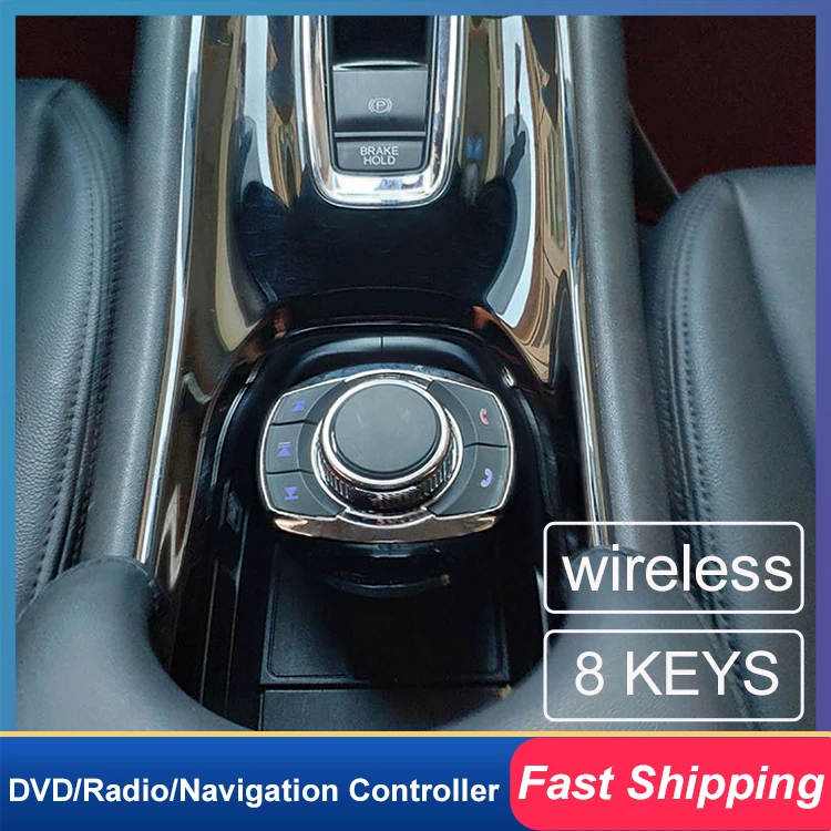 

8 keys LED Light Car Wireless Steering Wheel Control Button For Car Android Navigation Player Android Radio control cup holder