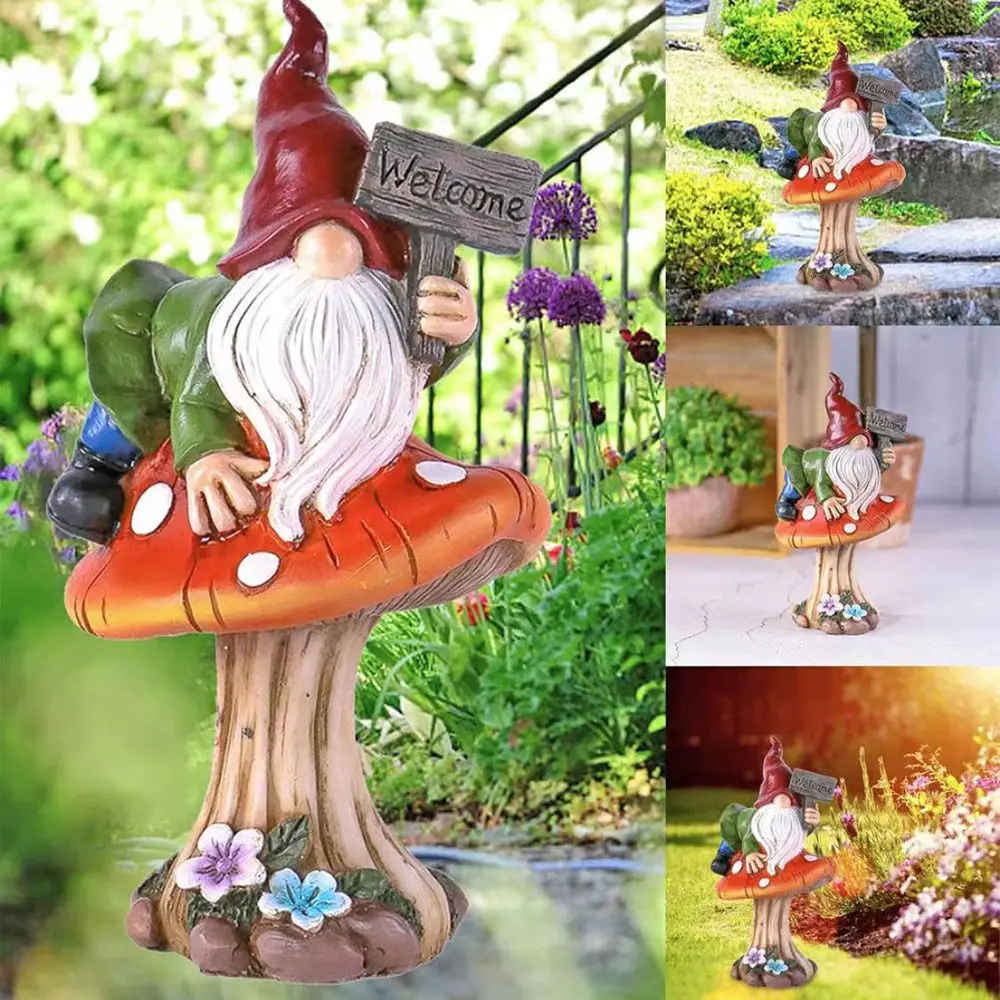 

Подарочные садовые украшения, статуя эльфа из смолы для украшения двора, знак приветствия, украшения, бонсай, Декоративная скульптура в вид...