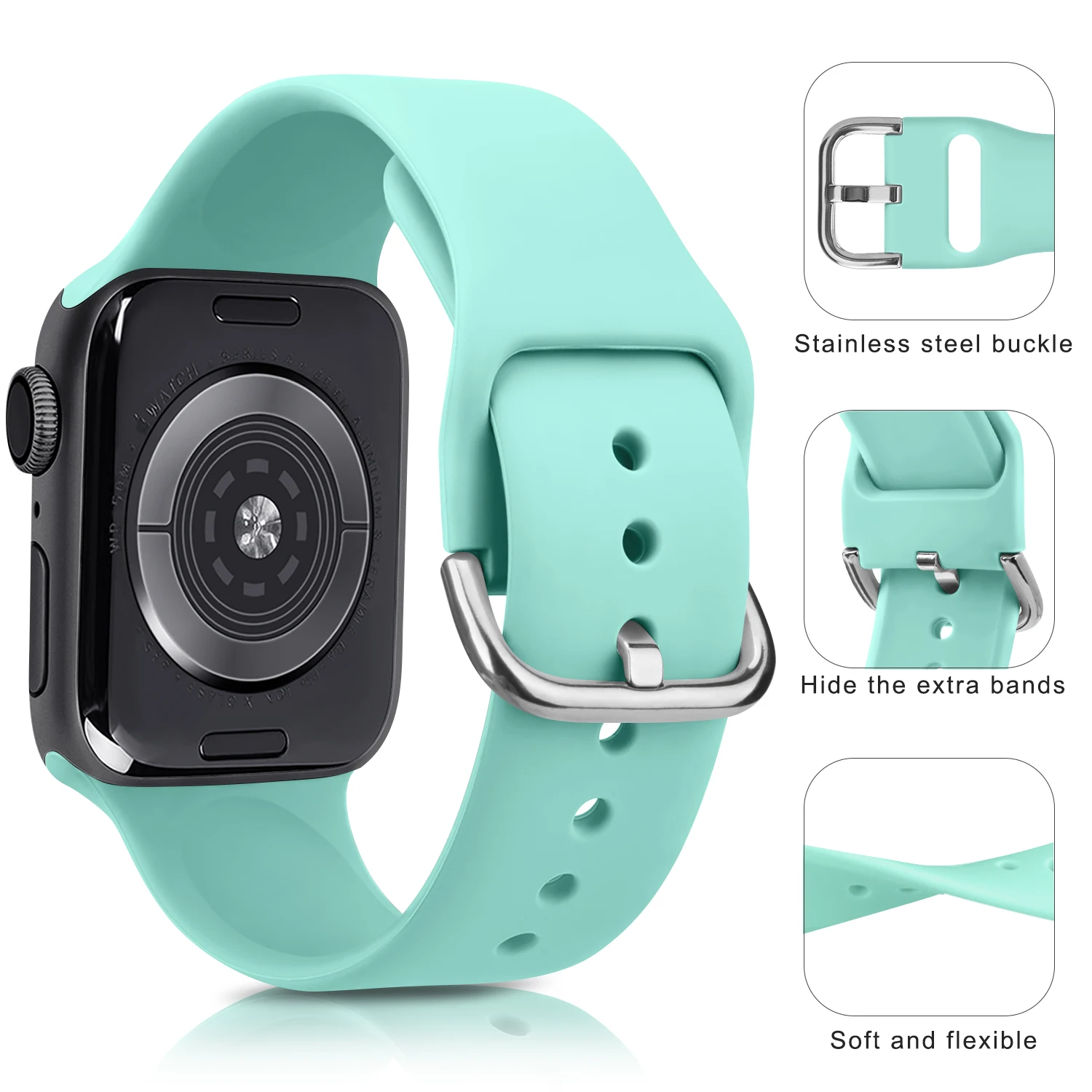 10pcs/lot Watch Strap for Apple Watch Band 44mm 38mm 40mm 42mm 41mm 45mm Bracelet Strap for iwatch Ulta 49mm 8 7 6 5 4 3 SE Band