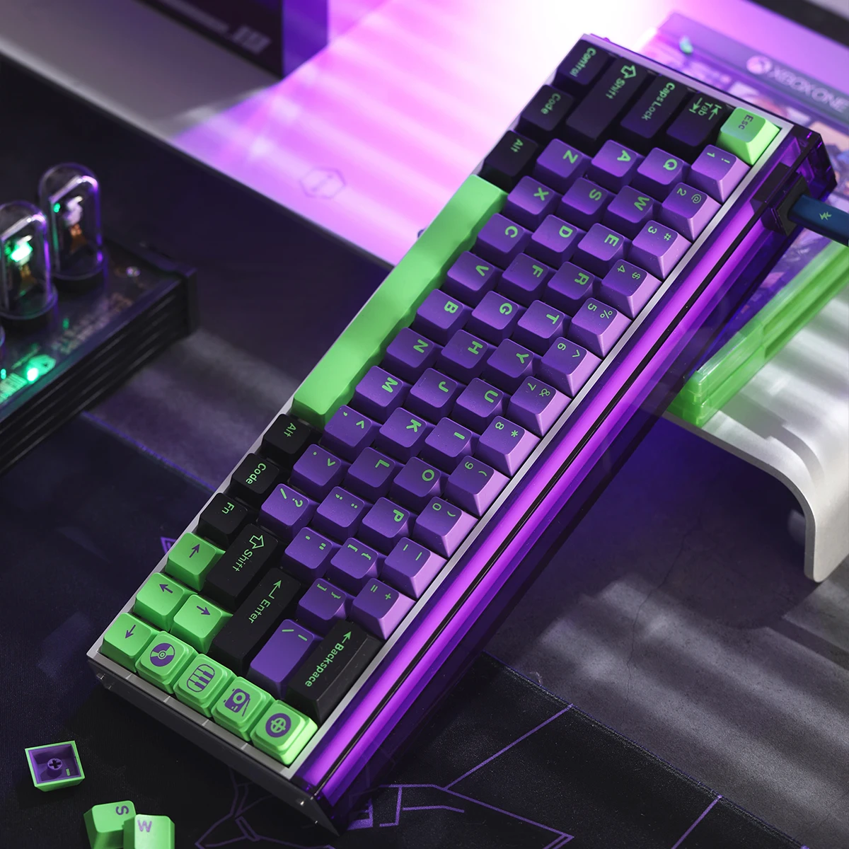 Фото GMK Keycap Double Shot GMK WOB/BOW/Rome PBT Колпачки для клавиш Cherry Profile Наборы колпачков для клавиш MX Switch Механическая клавиатура ISO 7u клавиши №1