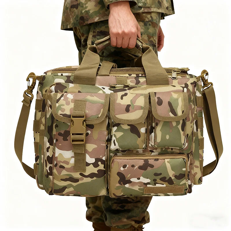 Фото Новый рюкзак, тактический Molle, нейлоновая сумка через плечо, сумки для ноутбука, портфель, уличная многофункциональная сумка для альпинизма №1