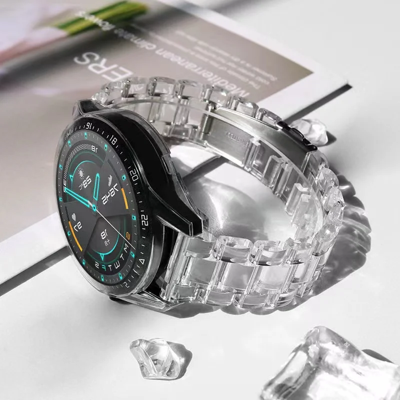 

Ремешок из полимера для samsung galaxy watch 4, прозрачный браслет для galaxy watch 4, 40 мм 44 мм 46 мм 42 мм gear s3 band 3 45 мм 41 мм