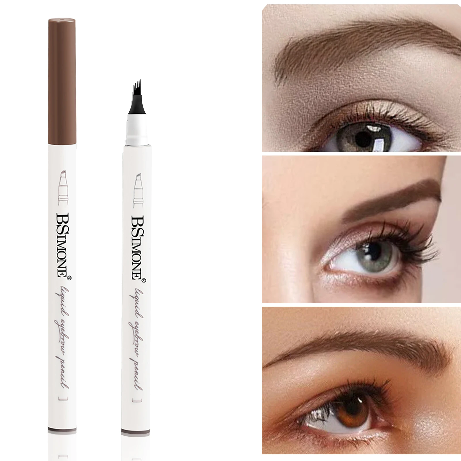 

Карандаш для бровей с вилкой, карандаш для бровей с защитой от пятен, жидкий карандаш для бровей для создания естественного образа бровей