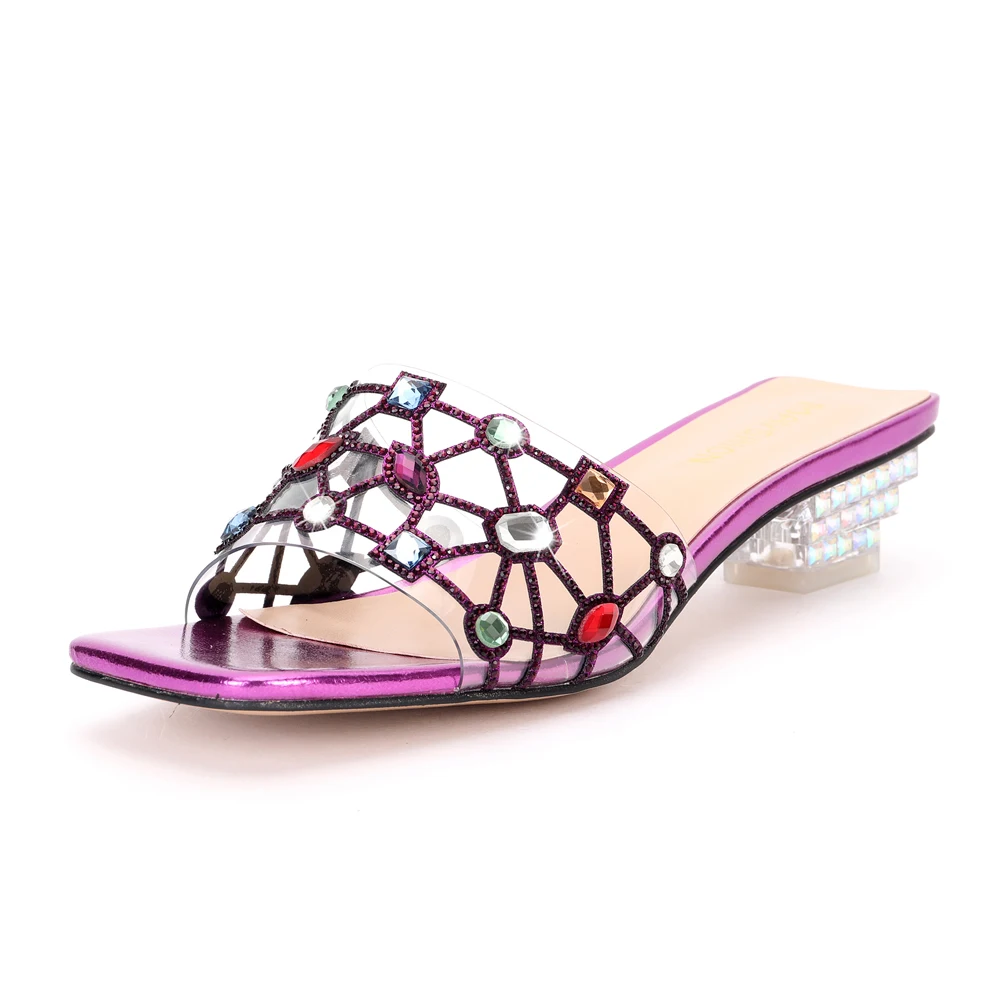

Shoes Nigerian Low Heel 43 Pump With Green New Year Slippers Home Novelties Modern 2021 Women Sandals Flat Casual Summer Shoes