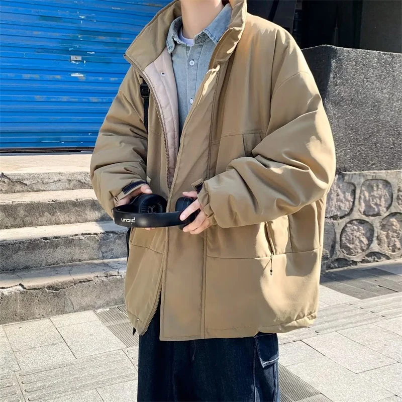 Winter Jacket Men Warm Fashion Casual Thickened Jacket Men Streetwear Korean Loose Thick Short Coat Mens Parker Clothes M-3XL