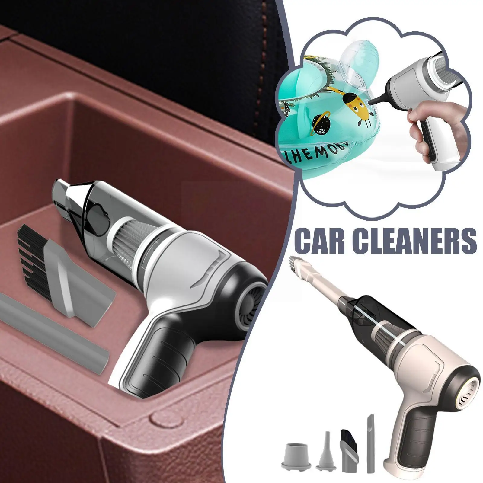

9000PA 3-IN-1 Mini Car Vacuum Cleaner & Air Blower Cordless Handheld Auto Vacuum Cleaner for Car Interior, Home, Computer, V0E5