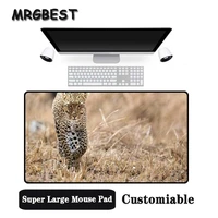 mrgbest big promotion large size multi size locked mouse pad leopard animal pattern pc computer notebook desk mat