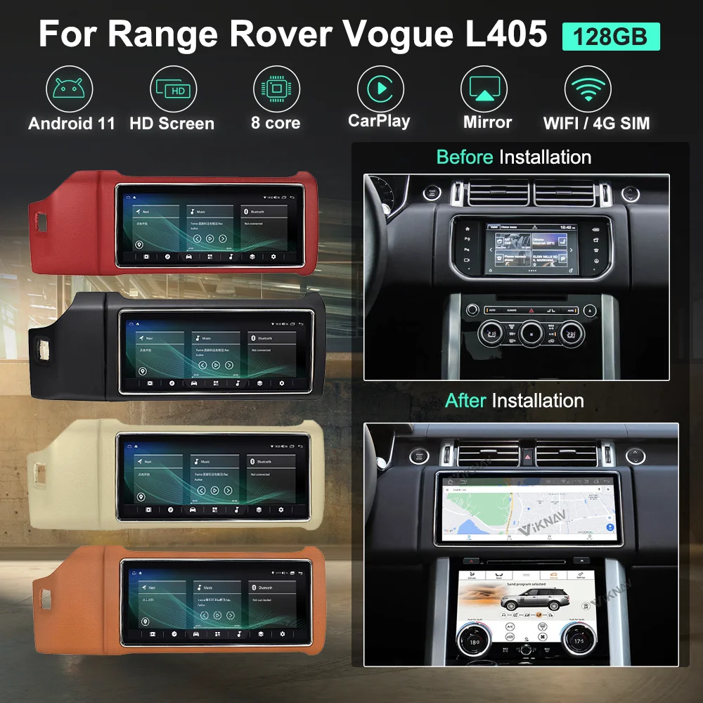 Android 11 Car Radio Player For Range Rover Vogue L405 AC Touching Screen Multimedia Player GPS Navigation Auto Stereo