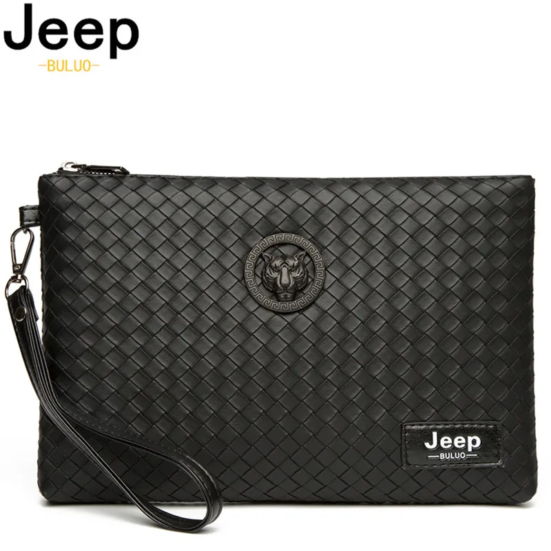 

Мужская плетеная Сумка-клатч JEEP BULUO, Оранжевая Сумка из натуральной кожи, мягкая деловая сумка, портмоне, все сезоны, 2019