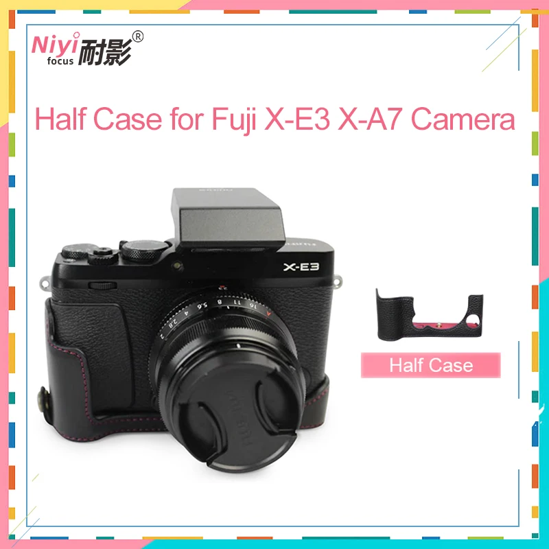 

For Fujifilm X-E3 X-A7 Camera Base Genuine Leather Camera Base Case Body Protect Bag PU Leather Half of Case for Fuji XA7 XE3