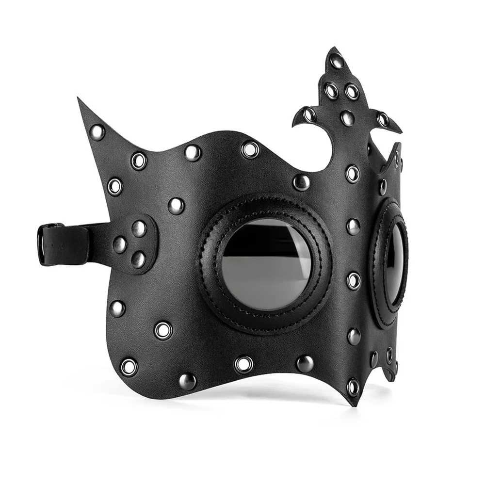 

Goggles- Gothic PU Plague Masquerade Costume Accessory Carnival ( Black )