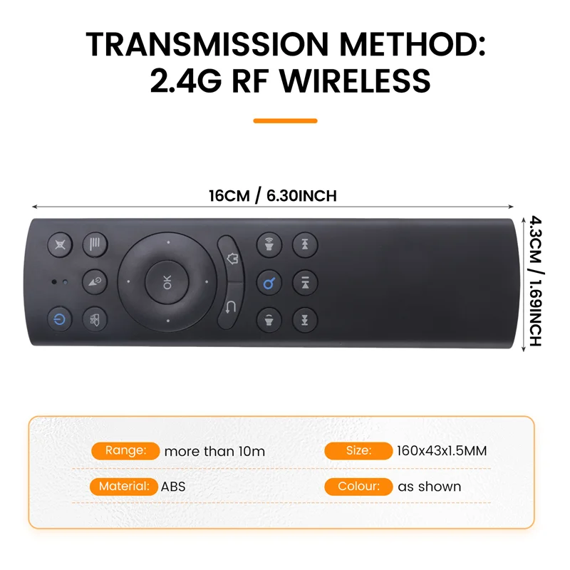 B50B-G20BTS 2.4G Умная воздушная мышь с гироскопом и ИК-управлением для Google Assistant, пульт дистанционного управления для Android TV BOX (art.: 3920db34acd08) - 3920db34acd08