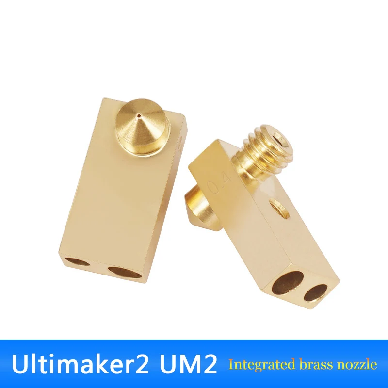 Ultimaker2 UM2, интегрированная латунная насадка 3/0, 4 мм, медная насадка для аксессуаров для 3D-принтера