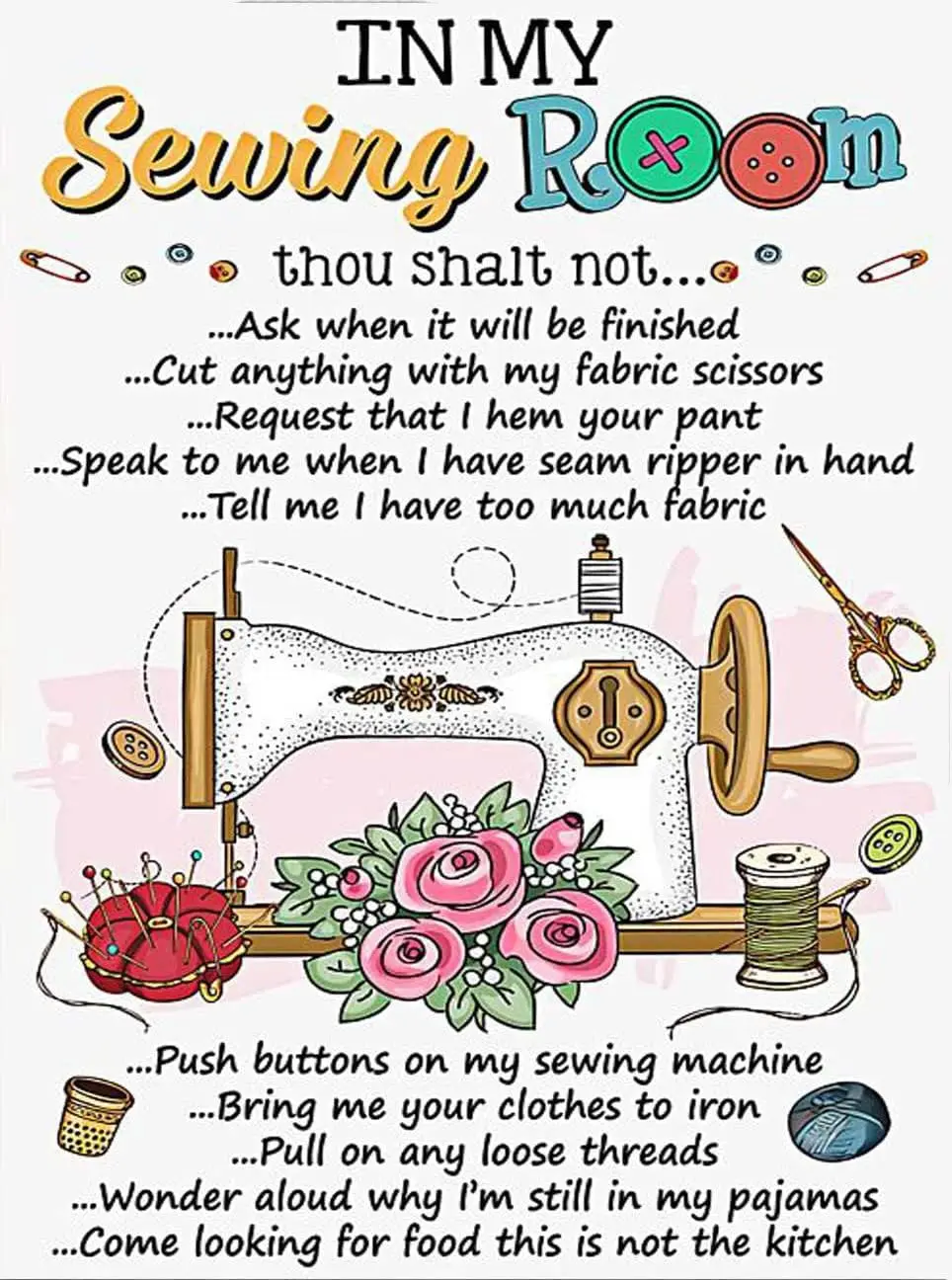 Рустикальные металлические жестяные знаки в стиле ретро моей швейной комнате вы