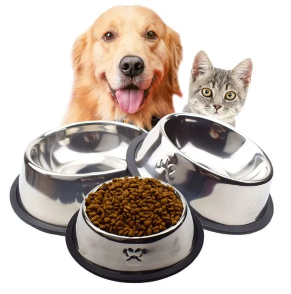 

18 cm Stainless Steel Pet Cat Dog Infant Food Container
