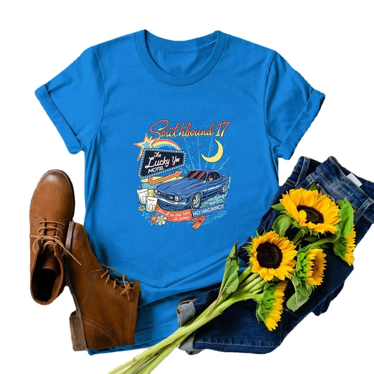 2021 уникальная женская футболка с буквенным принтом Amazon WISH быстрая распродажа