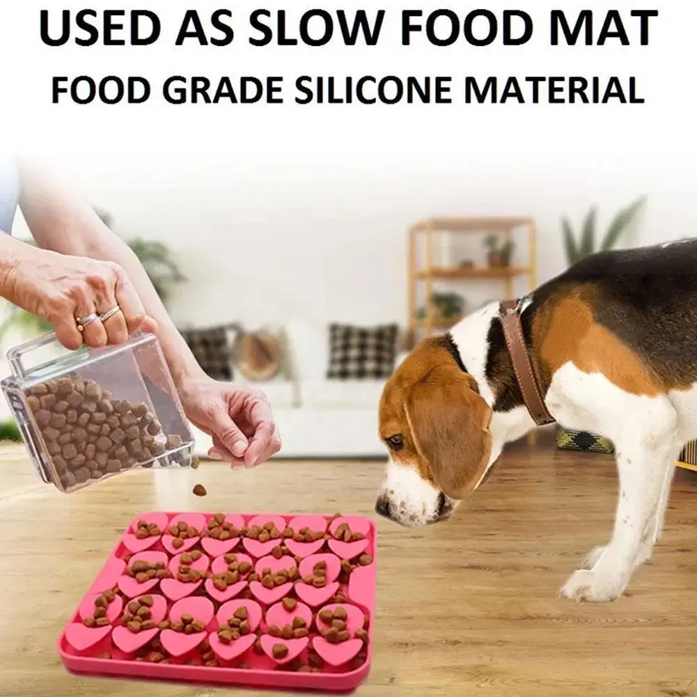 

1PCS Pet Licking Plate Slow Feeder Silica Gel Smell Supplies Supplies Pad Tableware Sniffing Pet Mat Dog Cat Product Pet I6D5