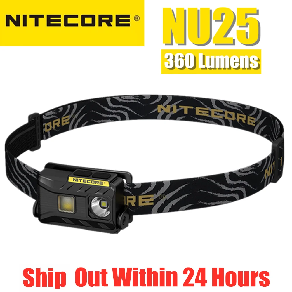 Налобный фонарь NITECORE NU25 360 люмен красный/белый/высокоцветный наружный