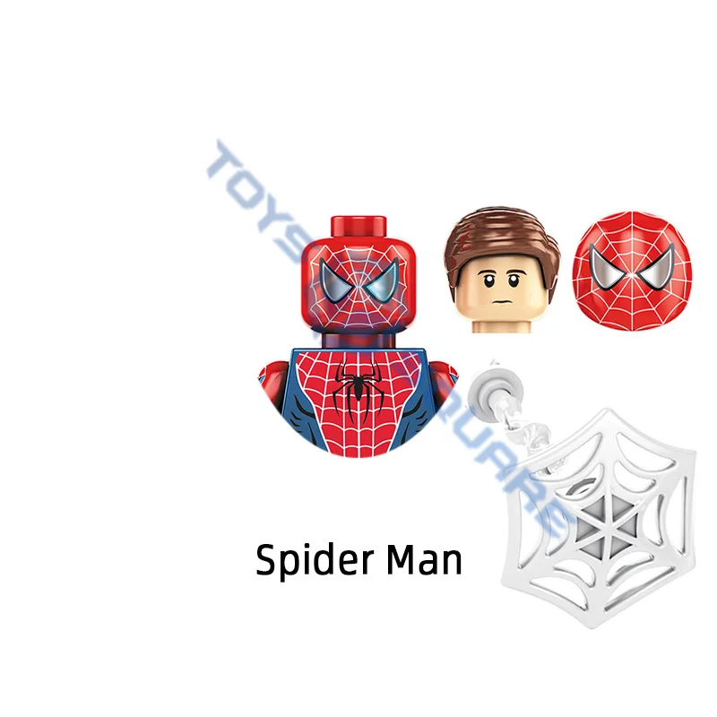 Модель человека-паука Зеленый Гоблин доктор Осьминог строительные блоки кубики