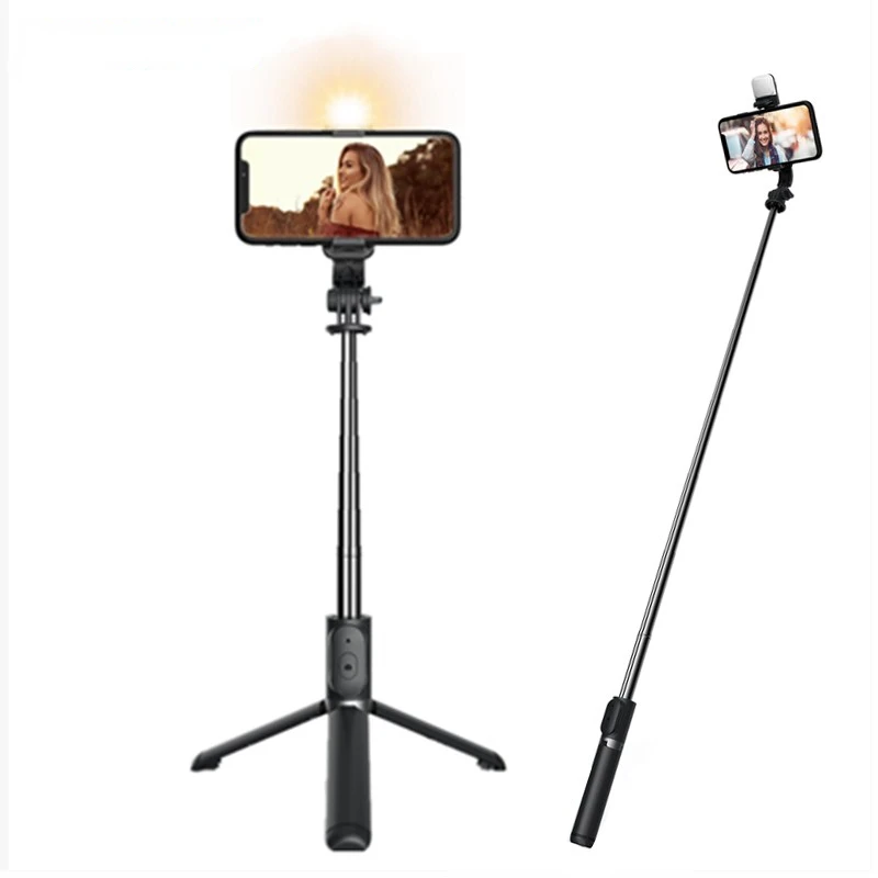 

Hot Sales With Tripod Foldable monopods universal for Smartphone Hot 2021 NEW 4 in 1 Wireless Bluetooth Selfie Stick