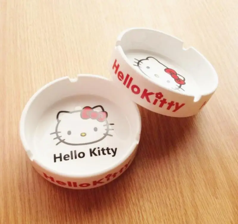 Sanrioed Hellokittys симпатичная керамическая пепельница домашняя простая декоративная в