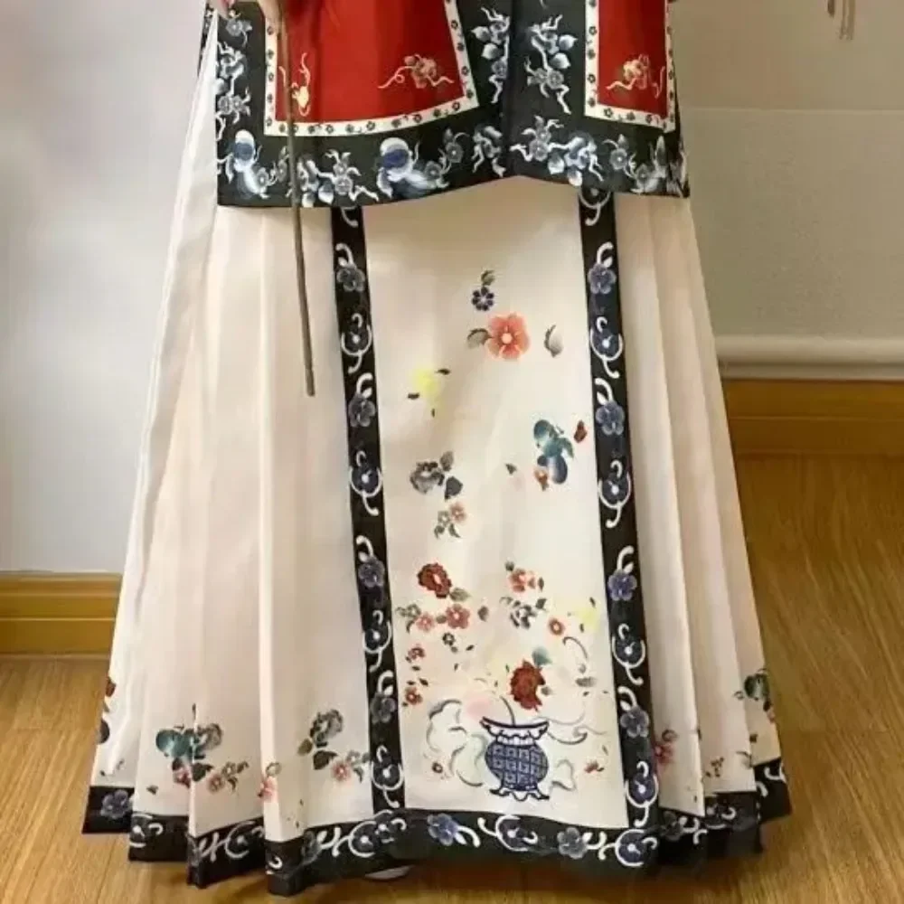 Комплект из 2 предметов Женская Китайская традиционная одежда халат и юбка в виде