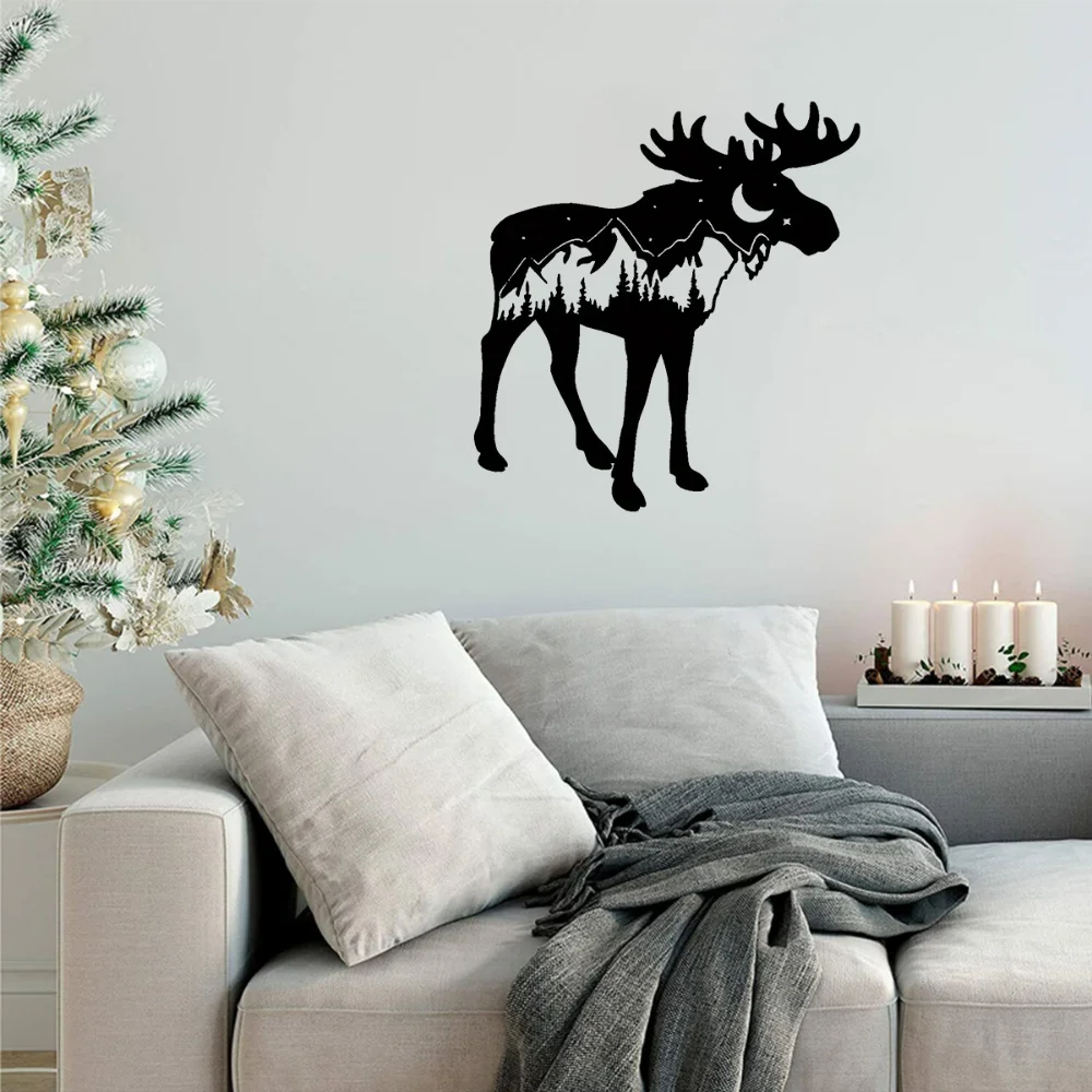 Привлекательный Металлический Настенный Декор С Силуэтами Оленя — Добавьте