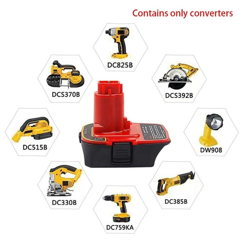 

2 шт. адаптер для аккумулятора WTL1820 для Dewolt DCA1820 от 18 В до 20 в конвертер для DCB206, DC9096 DE9096 и DCD950B DC720 DC385B