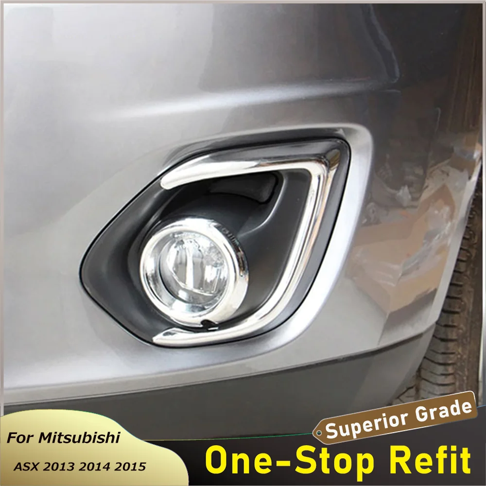 

Fit For Mitsubishi ASX 2013 2014 2015 ABS Chrome Front Fog Lamp Cover Trim Foglight Bezel Decoration Frame 4Pcs/Set