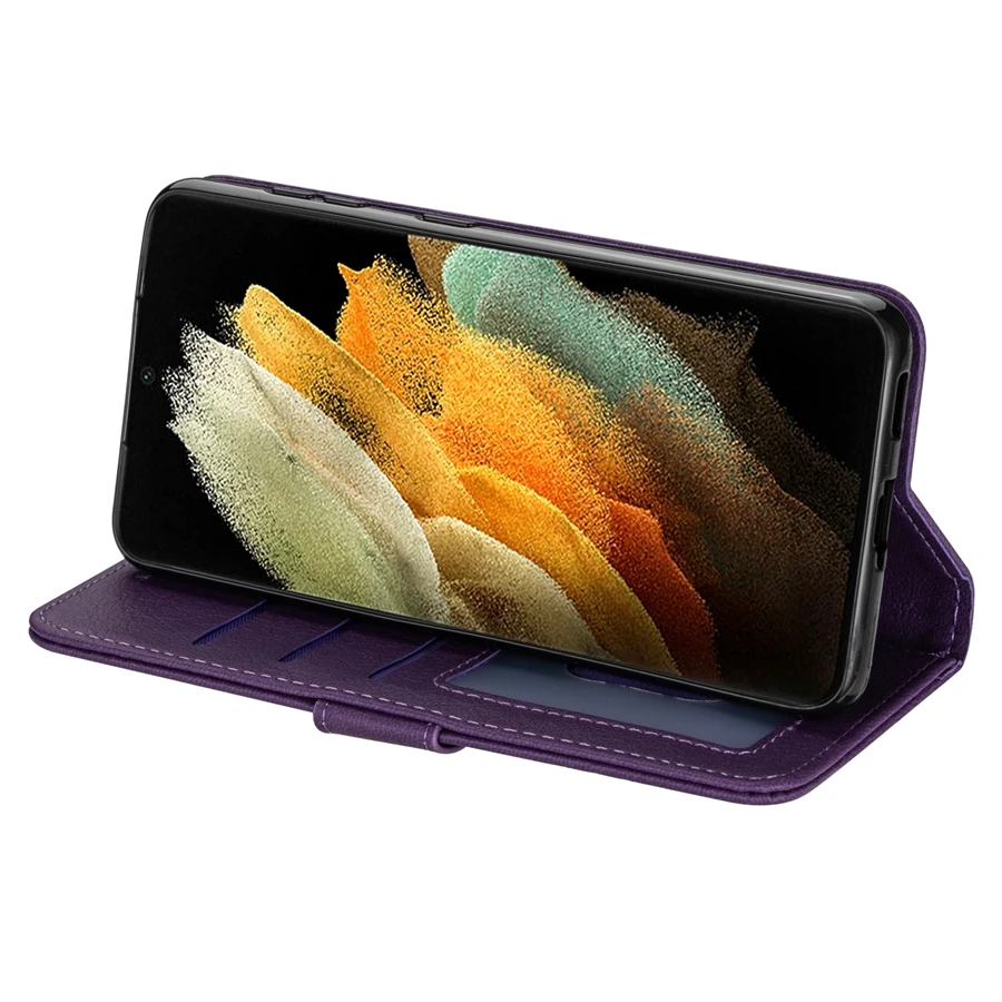 Wallet Zipper Leather Case For Samsung Galaxy S22 S21 S20 Plus Ultra FE S10 S9 S8 Plus A12 A13 A33 A50 A51 A52 A53 A70 A71 A72