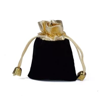 50pcslot black velvet drawstring pouches jewelry bags gift bags 7cmx9cm can customized logo printing