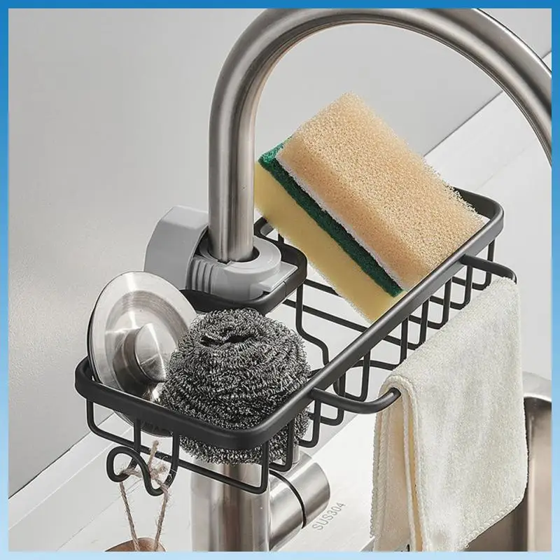 

Storage Shower Shelf Soap Sponge Holder Tool Sinks Organizer Organizer Kitchen Accessories Faucet Holder Soap Drainer Towel Rack