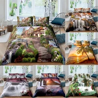 landscape waterfall 3d bedding set 23pcs duvet cover sets pillowcase soft bedspreads single double queen king size