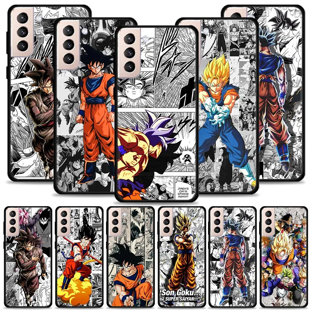 Чехол для Samsung Galaxy S22 S21 S20 Ultra FE S10 S9 S8 Plus S10e Note 20 10Plus Dragon Ball Son Goku Gohan Goten Comics |