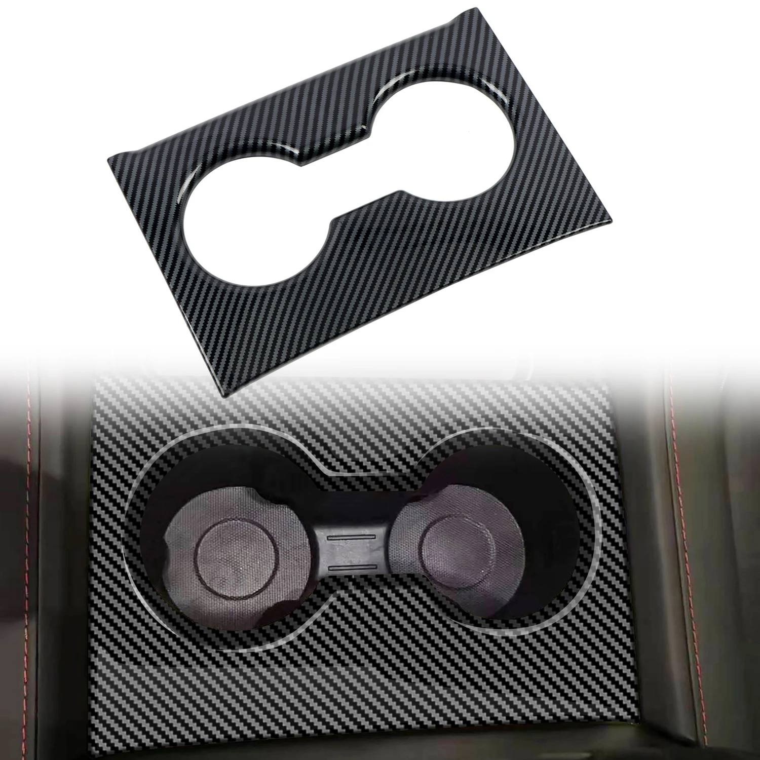 

Автомобильные аксессуары, подходят для Chevrolet Suburban 2021, 2022, 2023, переключатель передней чашки, 2 шт. зернистой структуры из углеродного волокна