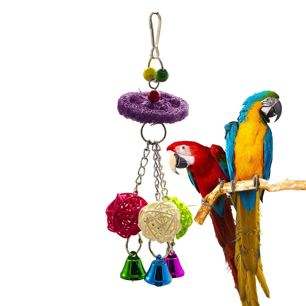 

Parrot Bite Toy Bird Rattan Ball Chew Toys Building Blocks Pet Supplies Playing