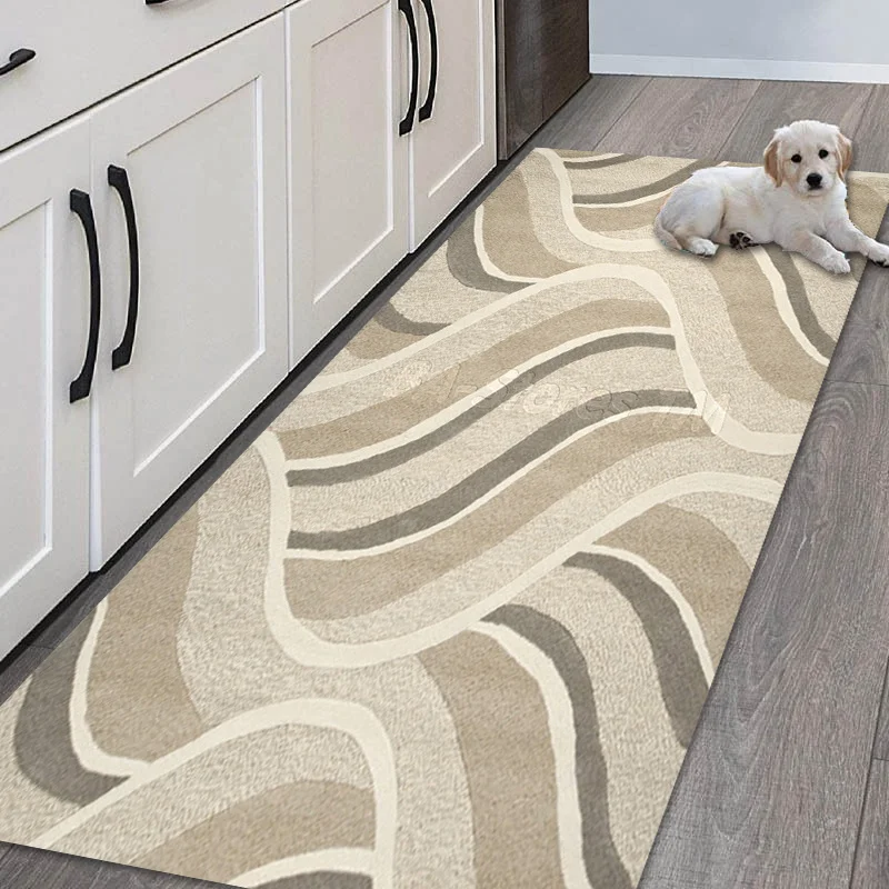 

Кухонный ковер, современный кухонный коврик, эргономичный моющийся напольный коврик для гостиной, длинная полоса двери, скандинавский дома...