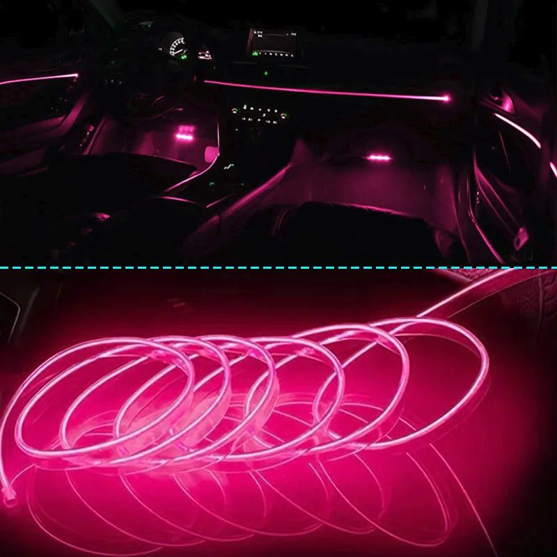 1~5M EL Wire String Strip Tube Light Neon Glow USB Car Interior Atmosphere Decor Lamp for Chevrolet Colorado Cruze Malibu - купить по