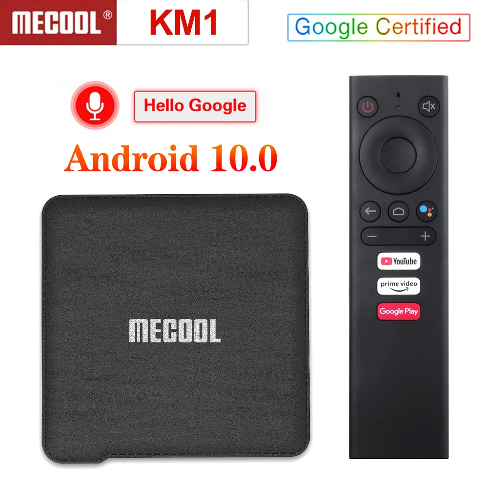 

Mecool KM1 ATV Google Certified TV Box Android 10 4g 64gb Android 9.0 Amlogic S905X3 Androidtv WiFi Youtube 4K Set Top Box