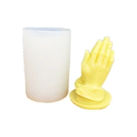 2022 silicone candle mold prayer hand mold cake baking mold diy decorative aromatherapy candle making mould plaster resin mold