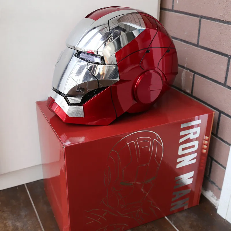 

Disney Iron Man Helmet 1:1 Mk5 Voice Control Eyes With Light Model Toys For Adult Electric Wearable Christmas Gift